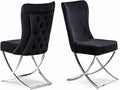 Ottomanson Royal Dining Chairs Set of 4 – Upholstered Tufted Microfiber by Ottomanson