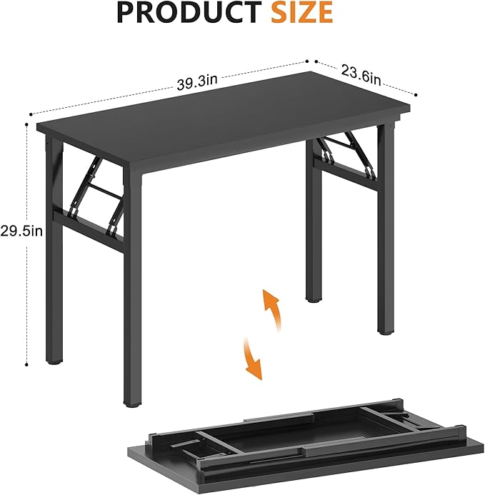 DlandHome Computer Desk Folding Table 39.4 inches Writing Desk - Image 3