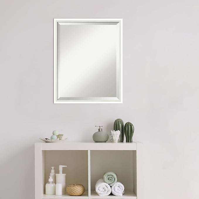 Amanti Art White Bathroom Mirror - Image 4