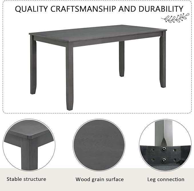 KEIKI 6-Piece Standard Height Dining Table Set - Image 5