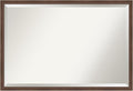 Amanti Art Brown Wall Mirror 26x38 Florence Medium Brown Rectangle Bathroom by AmantiArt