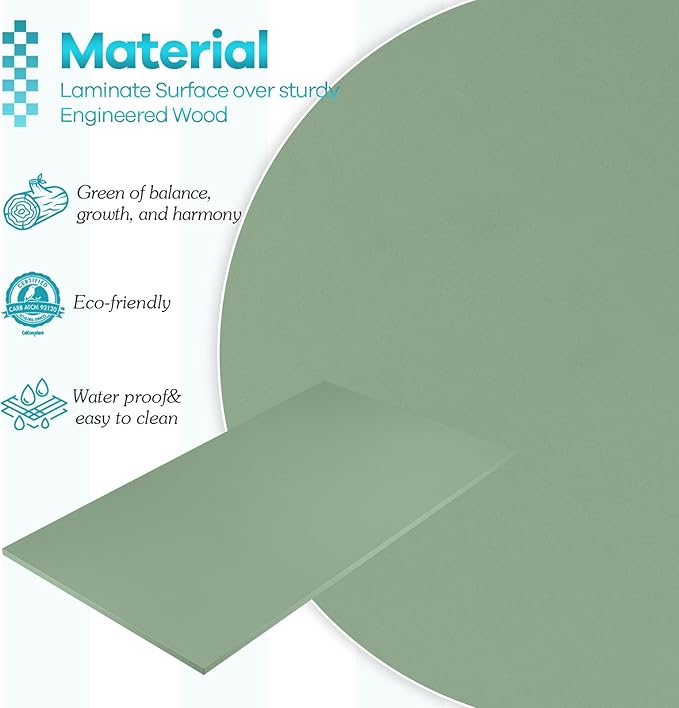 Kaboon Universal Table Top 45.67"x23.62", Solid One-Piece Desktop, Reversible - Image 5