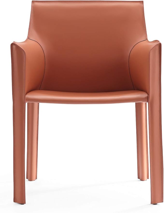Manhattan Comfort Vogue Modern Faux Leather Dining Chairs, Metal Frame - Image 4