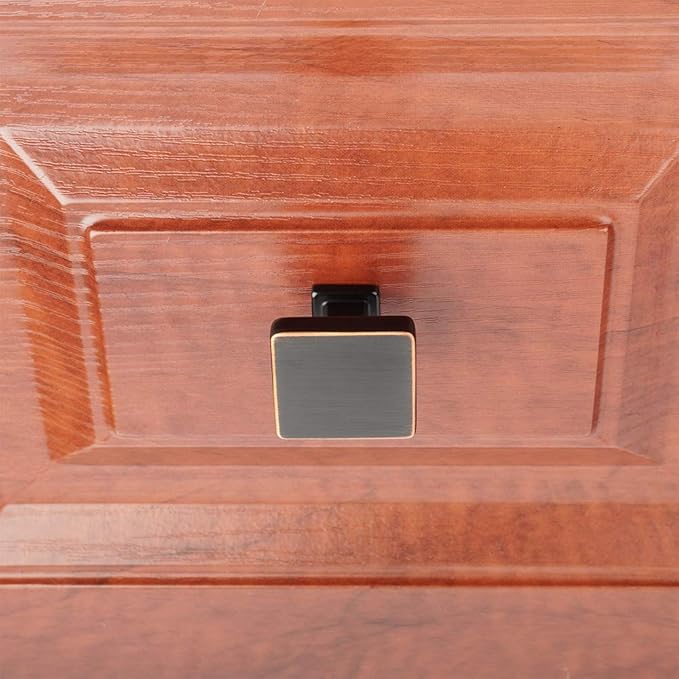 KOOFIZO 10 Pack Oil Rubbed Bronze Cabinet Knobs Bronze Drawer Knobs K08 Square - Image 8