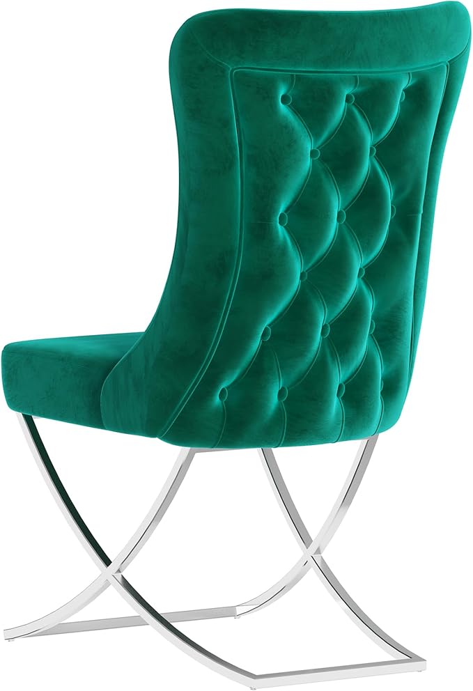 Ottomanson Royal Dining Chairs Set of 4 – Upholstered Tufted Microfiber - Image 5