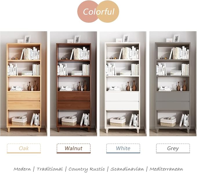 IOTXY White Mid-Century Bookcase - Image 4