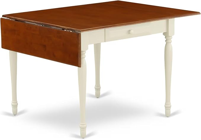 East West Furniture MZDO3-WHI-W 3 Piece Dining Set Contains a Rectangle Dining - Image 6