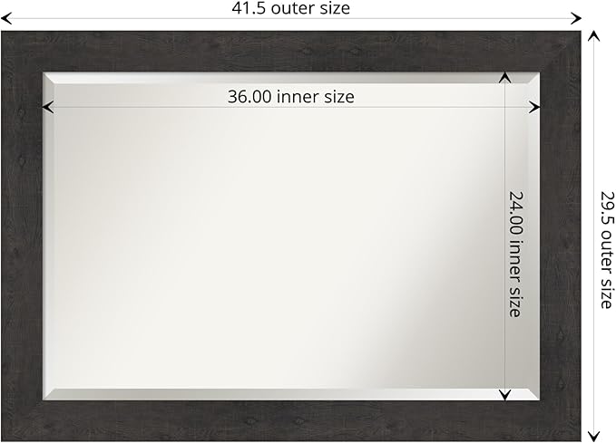 Amanti Art Brown Bathroom Mirror - Image 4