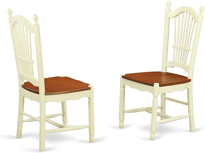 East West Furniture DOVE5-WHI-W 5 Piece Modern Dining Table Set Includes a - Image 6