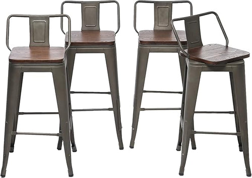 24 Inch Swivel Bar Stools Set of 4 by ALISH