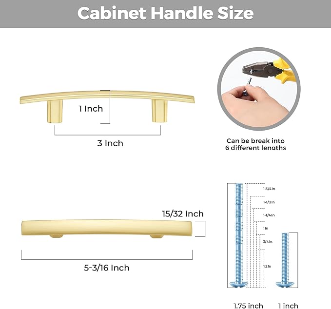 30 Pack Cabinet Handles 3" Hole Center - Image 3