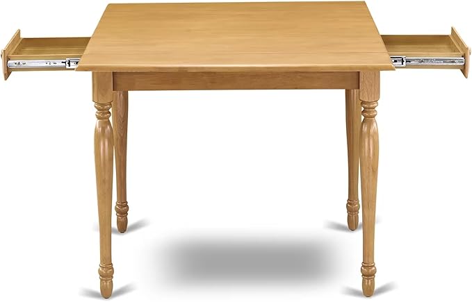 East West Furniture MZNO5-OAK-C 5 Piece Kitchen Table Set - Image 8