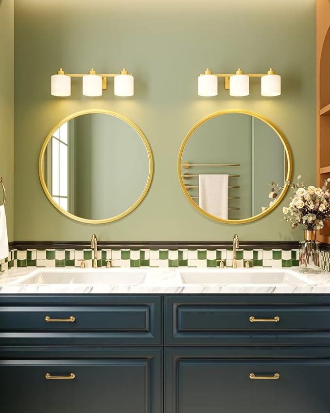 Growsun Gold Round Mirror, 24 inch Circle Wall Mirror - Image 7