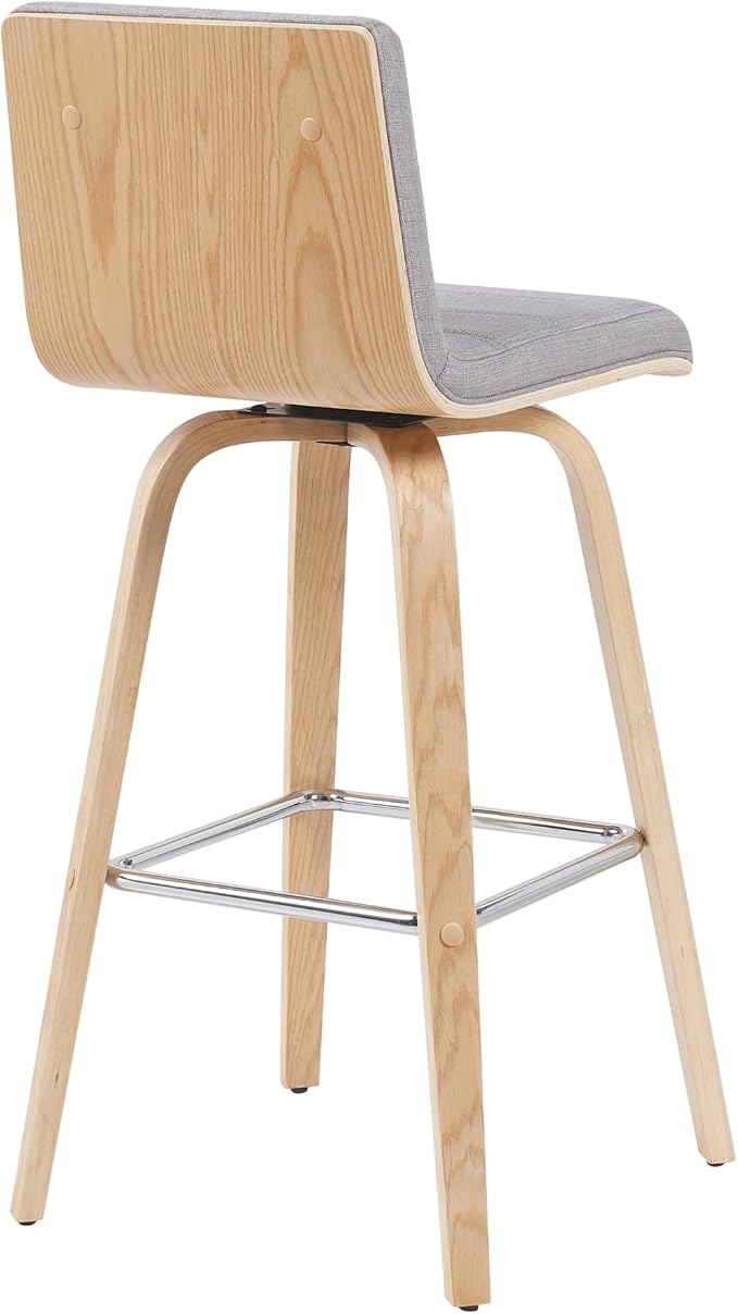 Armen Living Vienna Modern Swivel 30" Bar Height Barstool - Image 4