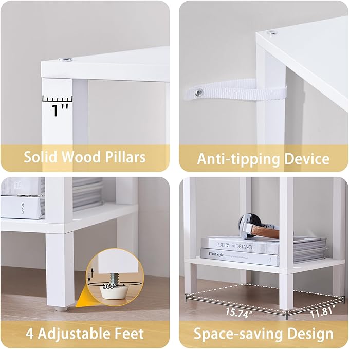 66in Tall Bookshelf 6-Tier Small Narrow Bookcase, Skinny Book Shelf - Image 6
