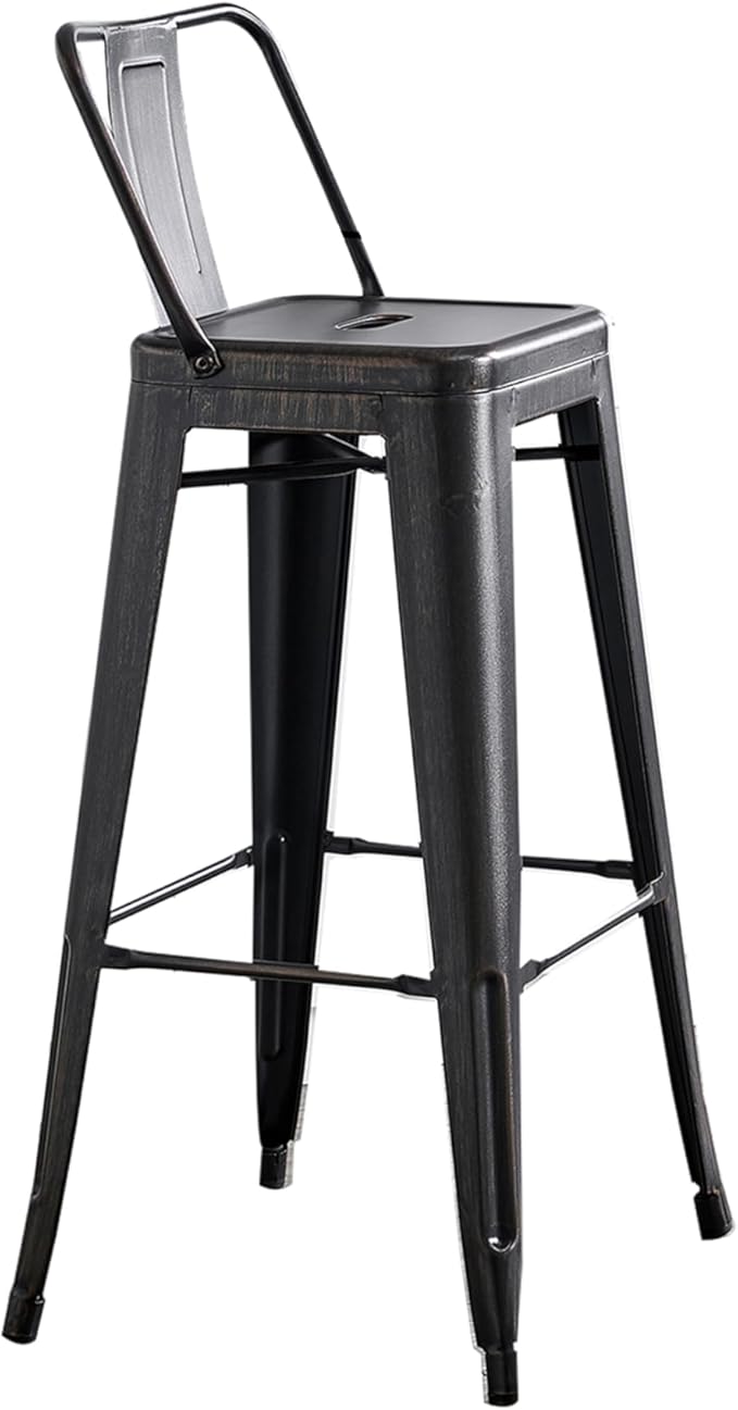 AC Pacific Modern 30” Metal Barstool Set of 2 – Country Rustic Style - Image 4