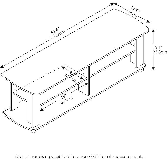 Furinno 11191BK THE Entertainment Center TV Stand - Image 3