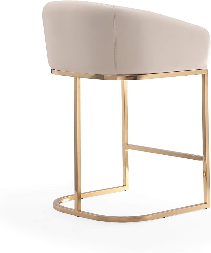 Manhattan Comfort Louvre 26 Inch Mid Century Modern Counter Height Bar Stools - Image 8