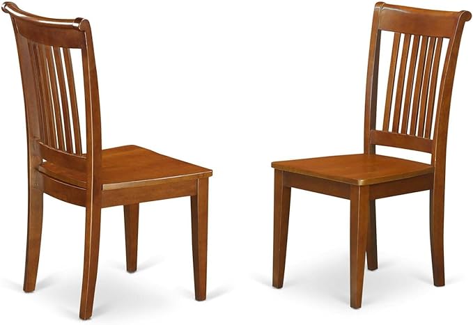 East West Furniture DLPO3-SBR-W 3 Piece Kitchen Table Set - Image 3