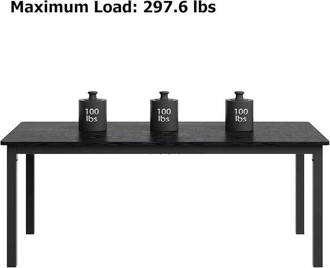 GarveeHome 70.8in Industrial Dining Table - Image 6