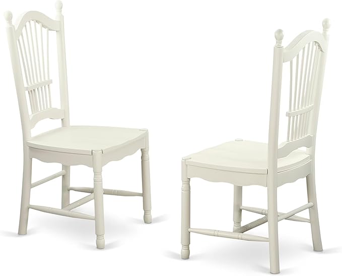 East West Furniture MZDO3-LWH-W 3 Piece Dining Set Contains a Rectangle Dining - Image 4