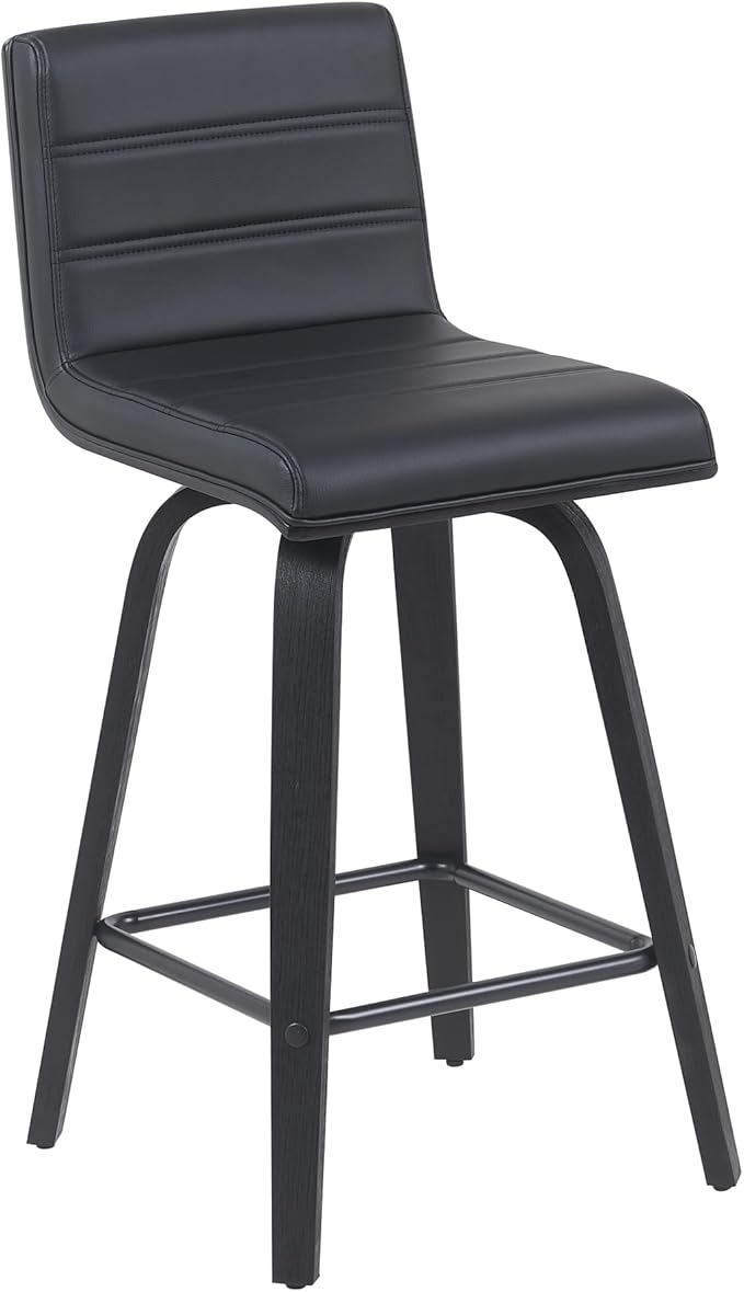 Armen Living Vienna Modern Swivel 26" Counter Height Barstool - Image 2