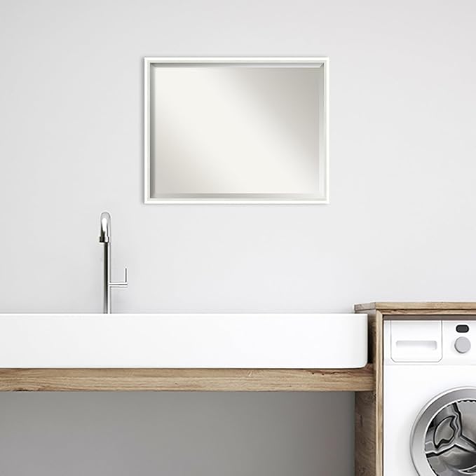 Amanti Art White Bathroom Mirror - Image 5
