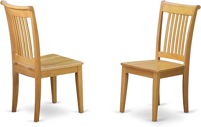 East West Furniture ANPO5-OAK-W 5 Piece Kitchen Table Set - Image 4