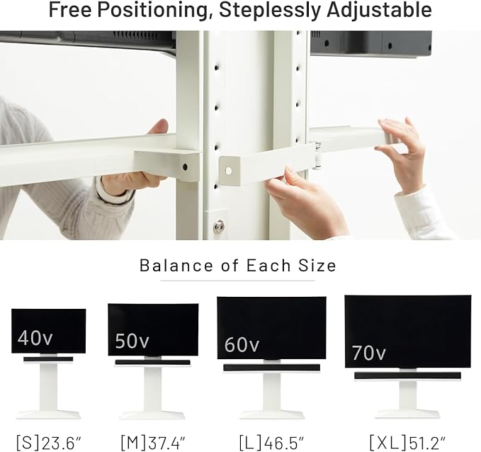 WALL V3 High Type TV Stand w/Multi-Device Holder and Soundbar Shelf L Black Set - Image 4