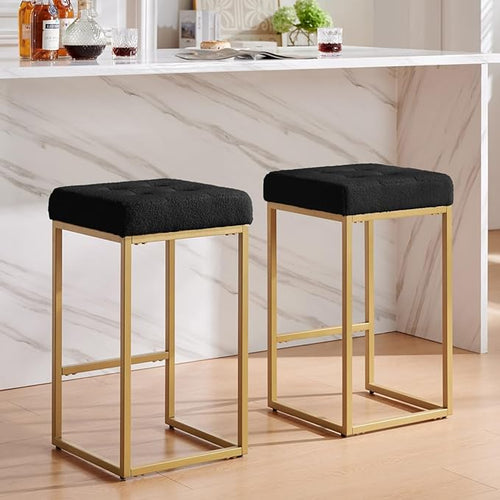 24KF Contemporary Counter Height Bar Stool Set of 2 by WEMARTHOMEDECOR