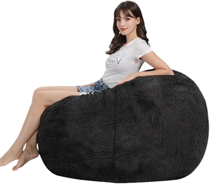 Bean Bag Chairs for Kids Comfy Fluffy Big Joe Bean Bag Chair Cover Without - Image 4