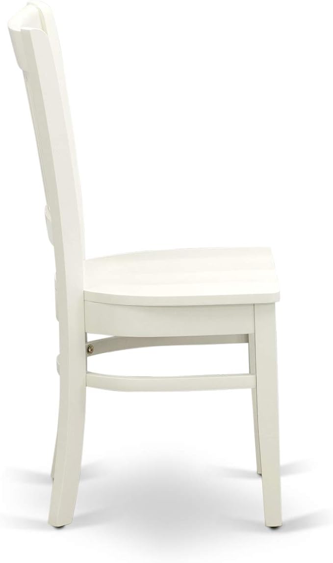 East West Furniture HLVA5-LWH-W 5 Piece Dining Room Furniture Set Includes a - Image 7