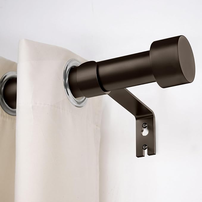 2 Pack Curtain Rods for Windows 48 to 84 Inch, 1 Inch Bronze Adjustable Heavy - Image 4