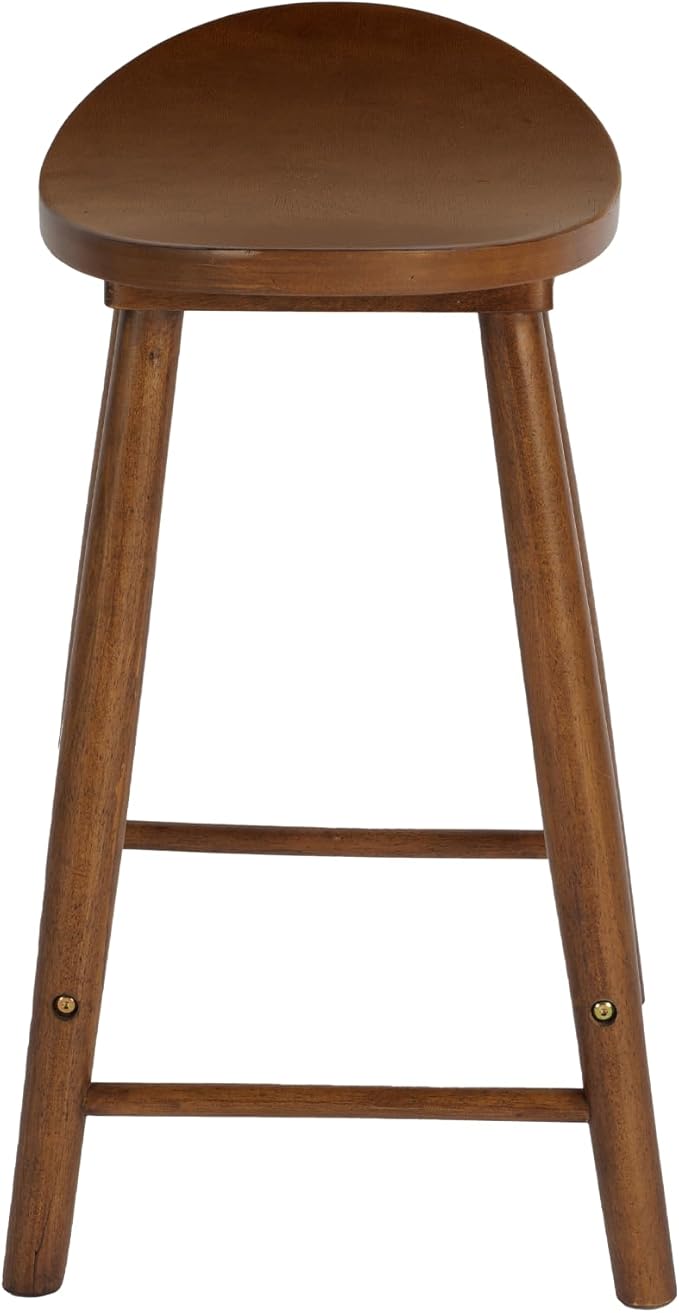 Nora 25" Counter Height Bar Stool, Backless Wooden Stool - Image 5