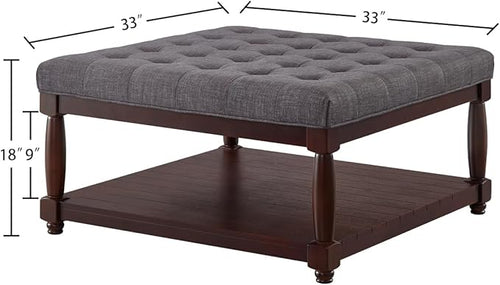 24KF Upholstered Square Coffee Table - Image 2