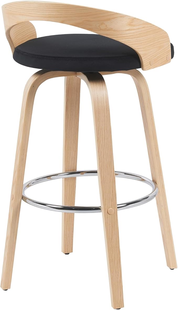 Armen Living Sonia Modern Swivel Bar Height Stool - Image 4