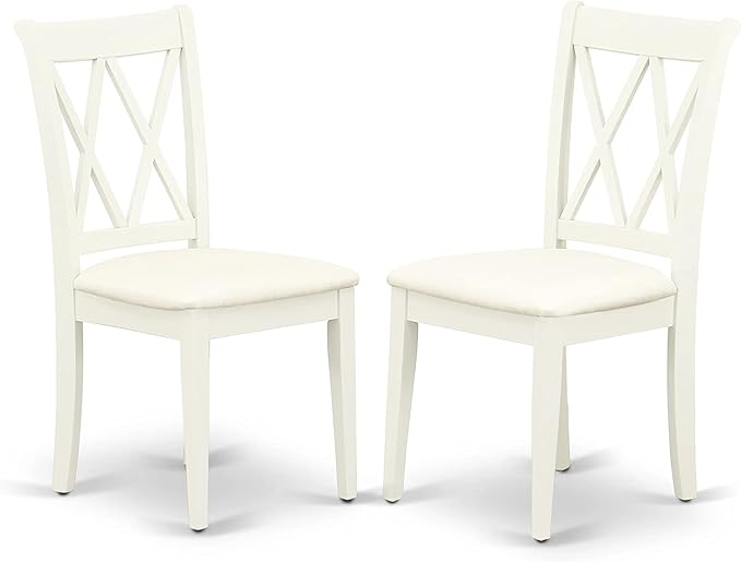 East West Furniture HBCL3-LWH-C 3 Piece Dining Table Set - Image 4
