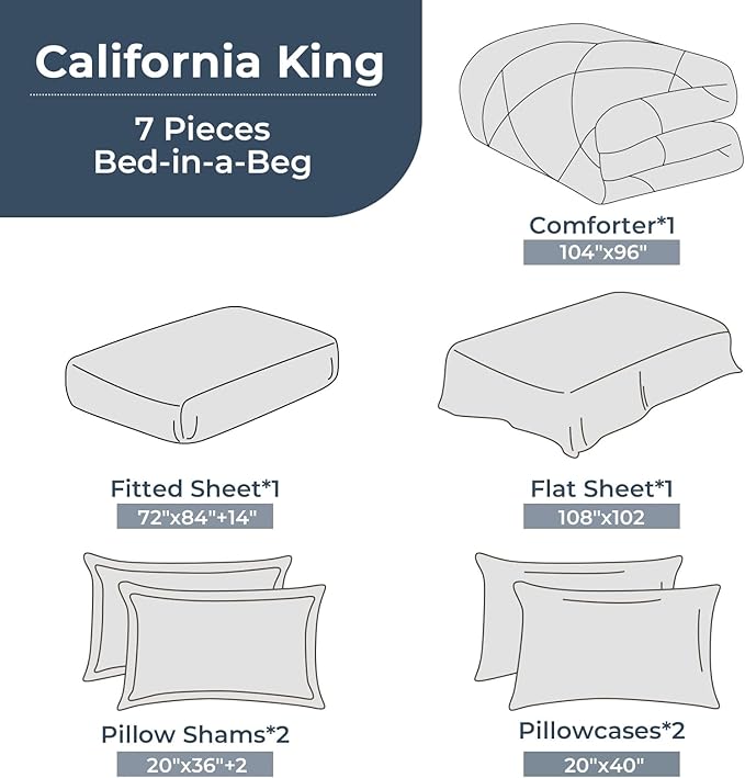 HEVUMYI Purple Cali-King Comforter Set - Image 5