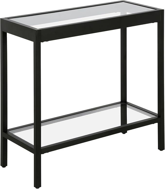 Henn&Hart 24" Wide Rectangular Rectangular Side Table in Blackened Bronze by HennHart