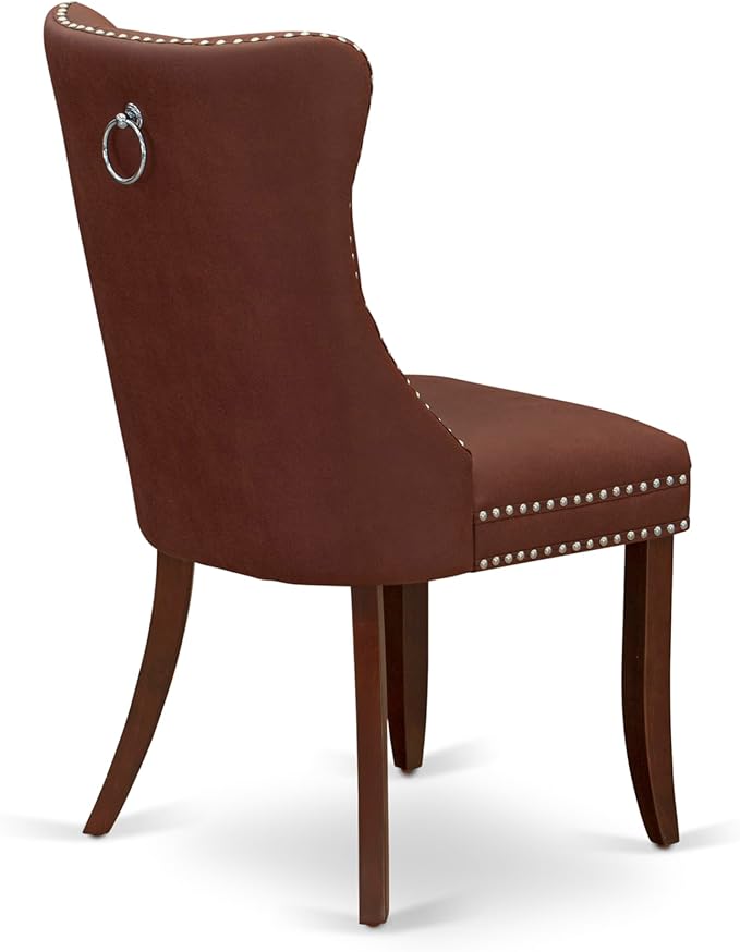 East West Furniture DODA5-MAH-26 5 Piece Dinette Set Consists of a Rectangle - Image 12