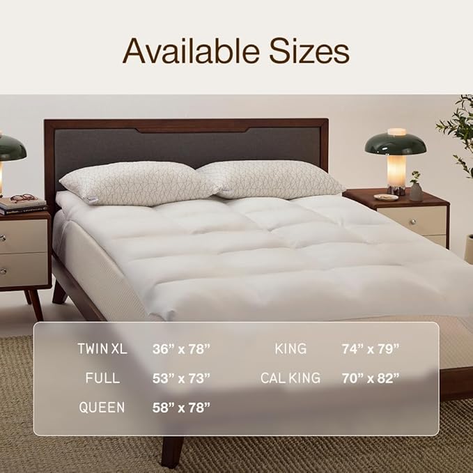 Coop Home Goods Essence Down Alternative Mattress Topper Full, Plush 2-Inch - Image 9