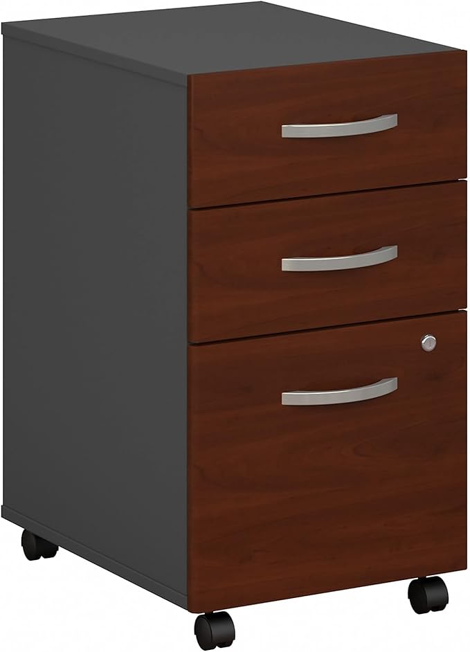 Bush Business Furniture Series C 3 Drawer Mobile File Cabinet in Hansen Cherry by BushBusinessFurniture