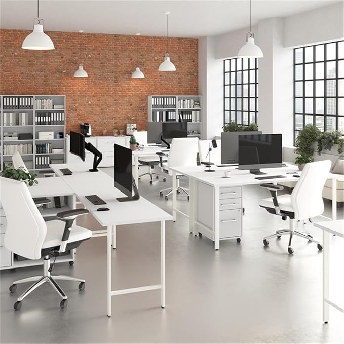 Bush Business Furniture Hustle Tall 5 Shelf Bookcase in White, Large - Image 5