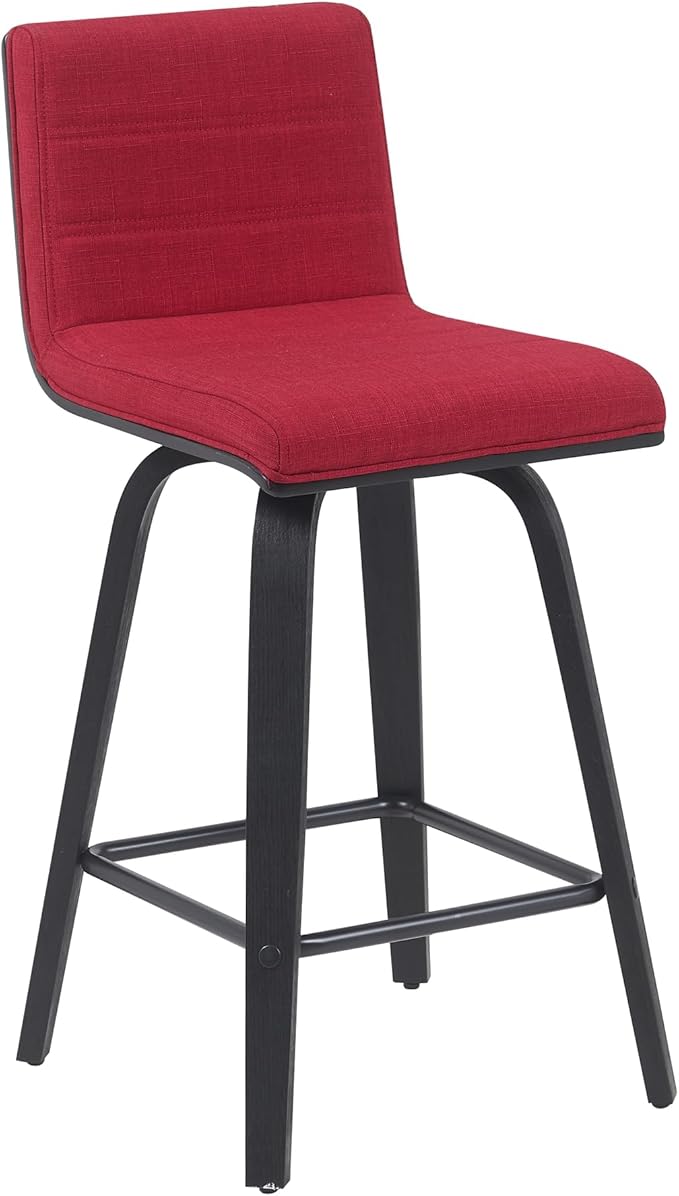 Armen Living Vienna Modern Swivel 26" Counter Height Barstool - Image 2