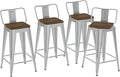 24 Inch Swivel Bar Stools Set of 4, Counter Height Bar Stools by Homvinax