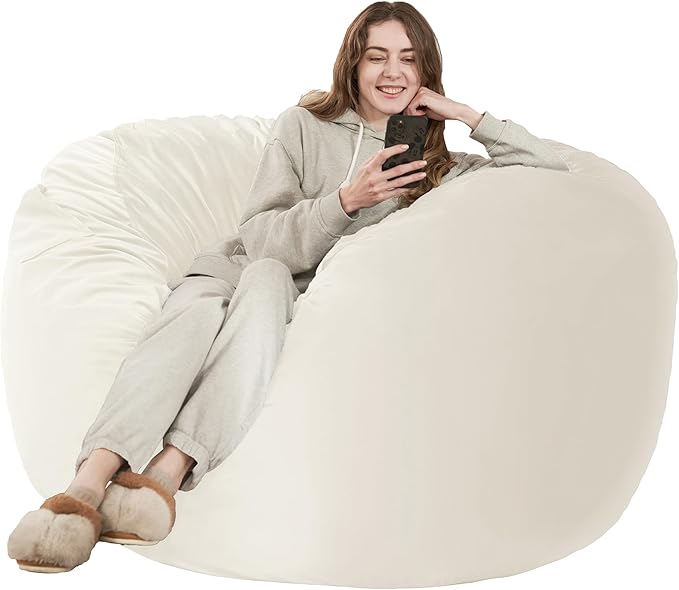 HABUTWAY Bean Bag Chair: Giant 5' Memory Foam Furniture Bean Bag Chairs by HABUTWAYMakeYourLifeComfortable