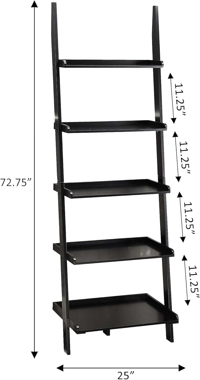Convenience Concepts American Heritage 5 shelves Bookshelf Ladder - Image 6