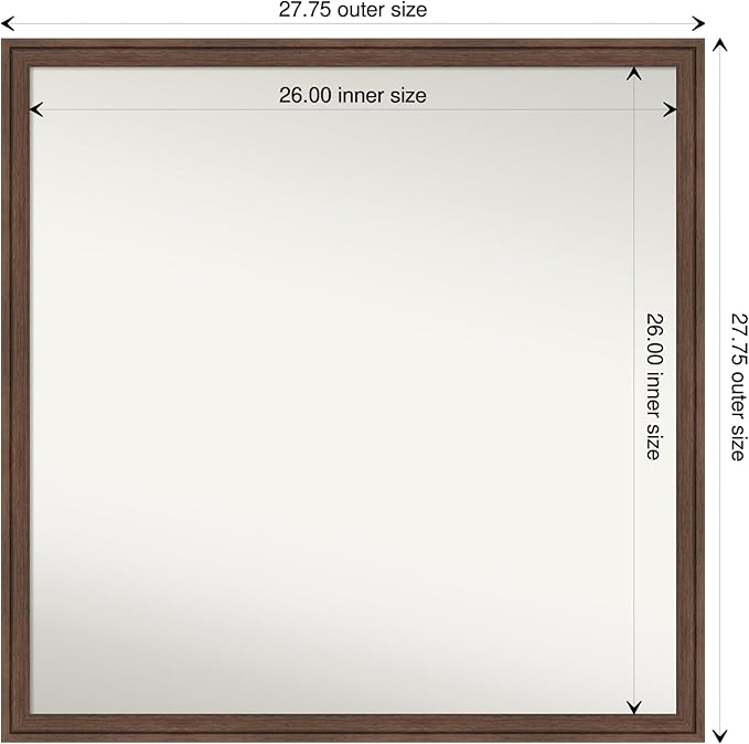 Amanti Art Brown Bathroom Mirror - Image 4