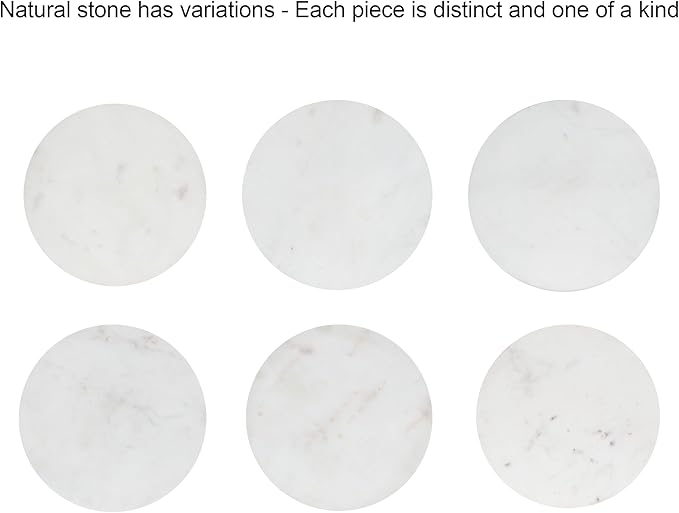 Kate and Laurel Helio Modern Round Marble Drink Table, Natural Marble Martini - Image 7
