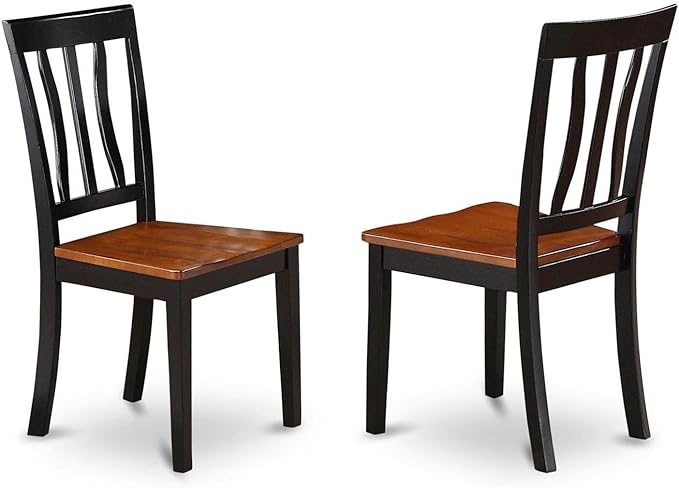 East West Furniture ANTI5-BLK-W 5 Piece Kitchen Table Set - Image 3